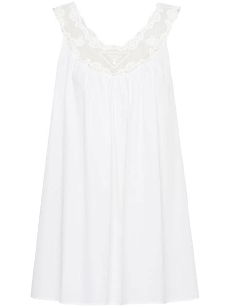 prada white lace dress|prada sleeveless dress.